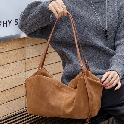 Frosted Shoulder Bag Large Capacity Tote Bag