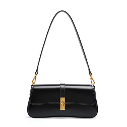 Women’s Genuine Leather Vintage Crossbody Shoulder Baguette Bag