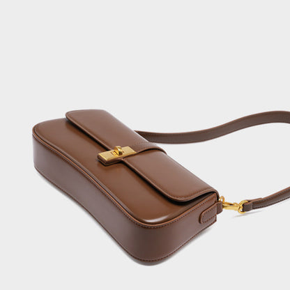 Women’s Genuine Leather Vintage Crossbody Shoulder Baguette Bag