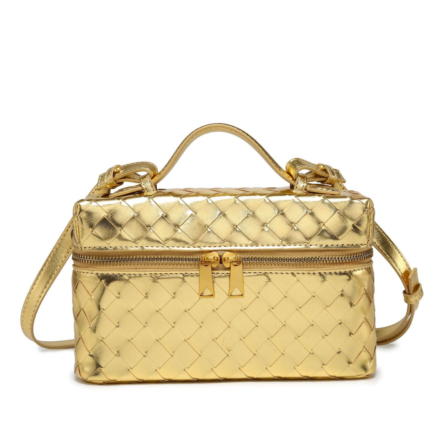 Geometric Woven Handbag