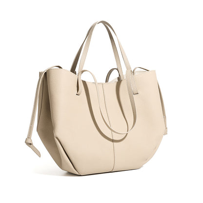 Simple Large Leather Tote Bag for Shopping