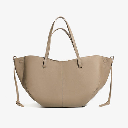 Simple Large Leather Tote Bag for Shopping