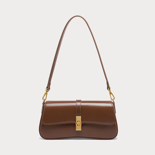 Women’s Genuine Leather Vintage Crossbody Shoulder Baguette Bag