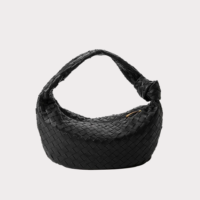 Lambskin Knotted Braided Leather Handbag