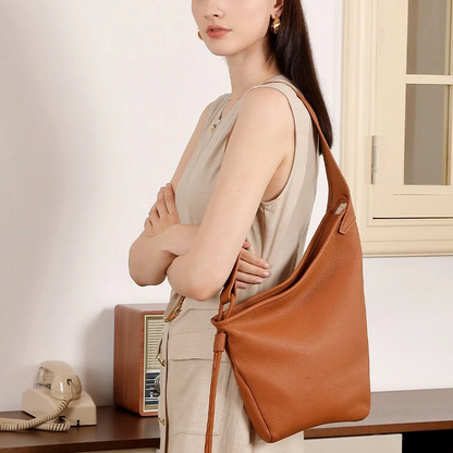 Asymmetric Design Slouchy Horn Shaped Crossbody Bag