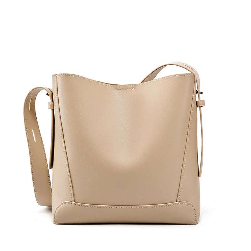 Leather Crossbody & Shoulder Oversized Bucket Bag