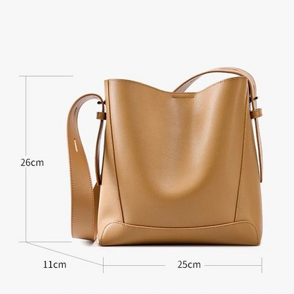 Leather Crossbody & Shoulder Oversized Bucket Bag
