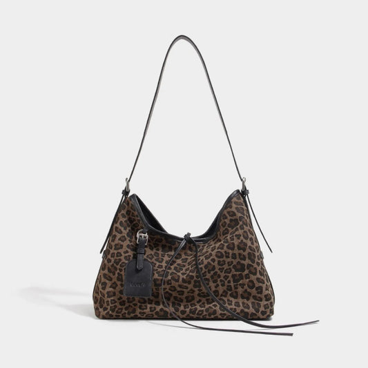 MS.POLKA Leopard Print Hobo Bag