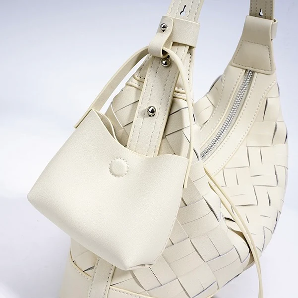 Woven Dumpling Shoulder & Crossbody Bag