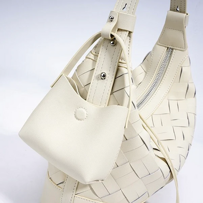 Woven Dumpling Shoulder & Crossbody Bag