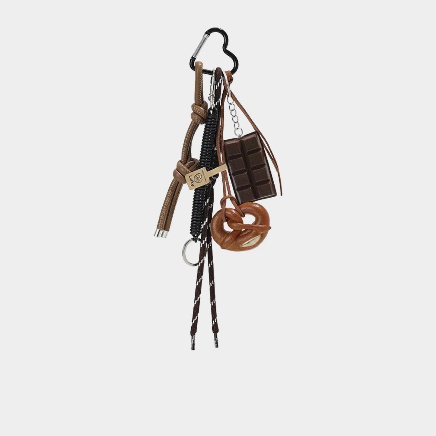Pretzel and Chocolate Bag Charm