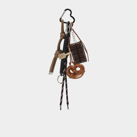Pretzel and Chocolate Bag Charm