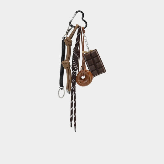 Pretzel and Chocolate Bag Charm