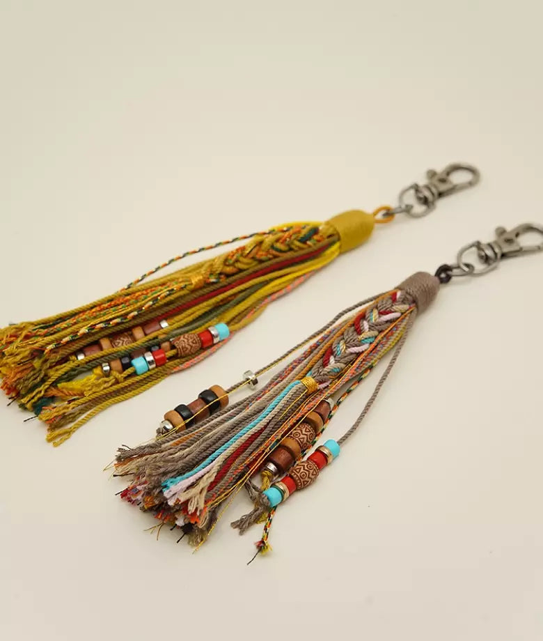 Colorful Woven Tassel Bag Charm
