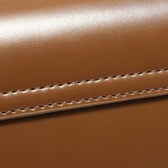 Leather Shoulder Baguette Bag