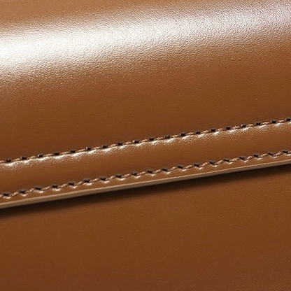 Leather Shoulder Baguette Bag