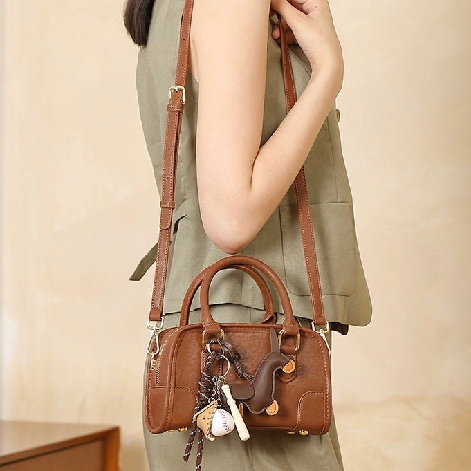 Boston Crossbody Bag with Dachshund Pendant
