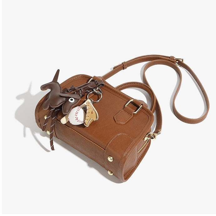 Boston Crossbody Bag with Dachshund Pendant