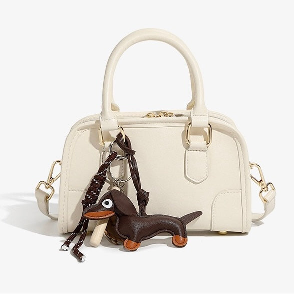 Boston Crossbody Bag with Dachshund Pendant