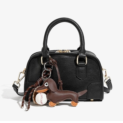 Boston Crossbody Bag with Dachshund Pendant