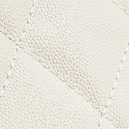 Genuine Leather Caviar Pattern Large Capacity Bucket Crossbody Bag