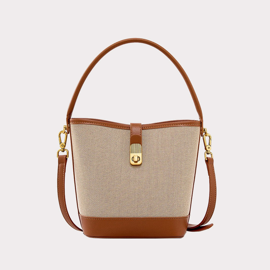 Commuter Color Block Woven Shoulder Bag
