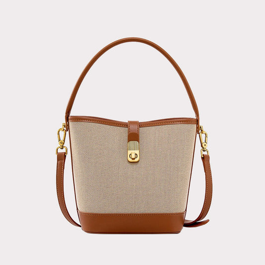 Commuter Color Block Woven Shoulder Bag