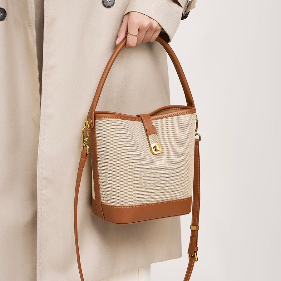 Commuter Color Block Woven Shoulder Bag