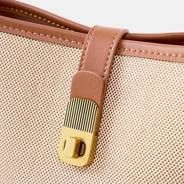 Commuter Color Block Woven Shoulder Bag