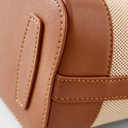 Commuter Color Block Woven Shoulder Bag