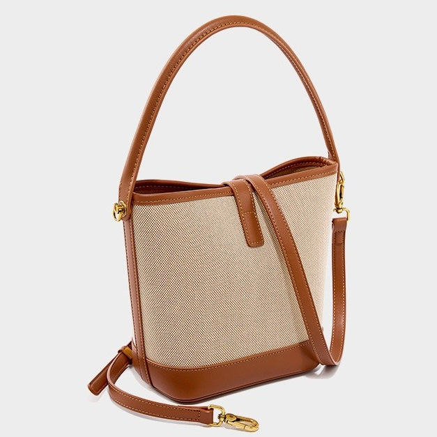 Commuter Color Block Woven Shoulder Bag