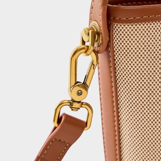 Commuter Color Block Woven Shoulder Bag