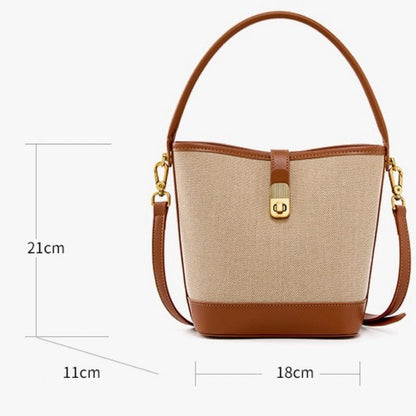 Commuter Color Block Woven Shoulder Bag