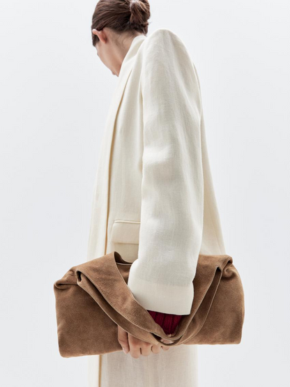 Medium Suede Clutch