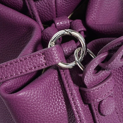 Leather Versatile Commuting Bucket Bag