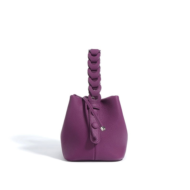 Leather Versatile Commuting Bucket Bag