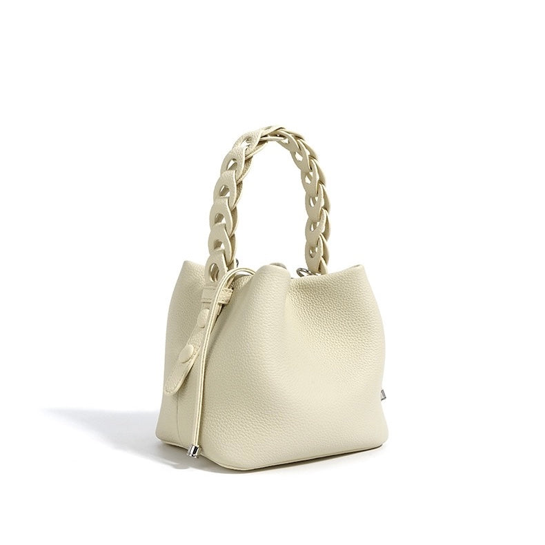 Leather Versatile Commuting Bucket Bag