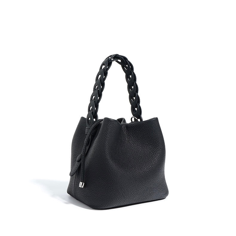Leather Versatile Commuting Bucket Bag