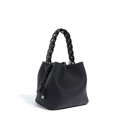 Leather Versatile Commuting Bucket Bag