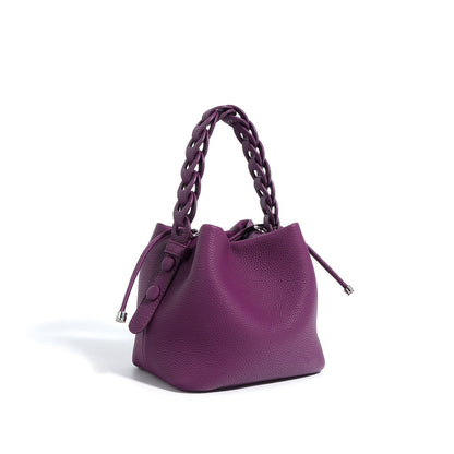 Leather Versatile Commuting Bucket Bag