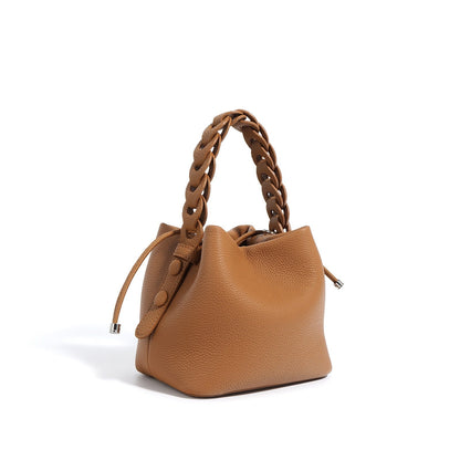 Leather Versatile Commuting Bucket Bag