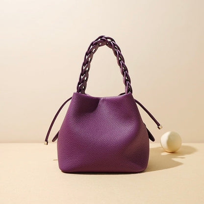 Leather Versatile Commuting Bucket Bag