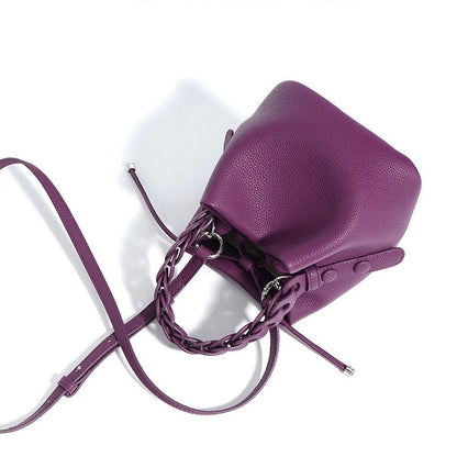 Leather Versatile Commuting Bucket Bag