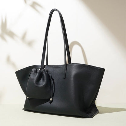 Versatile Women's Genuine Leather Tote Bag
