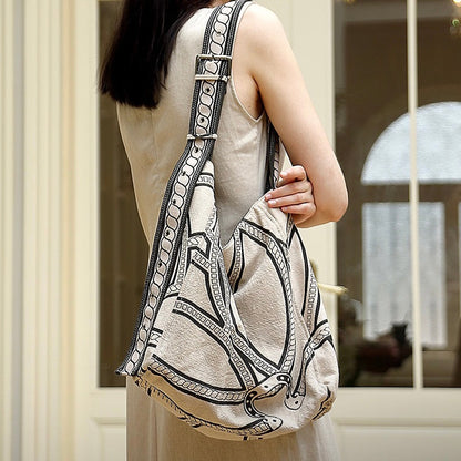 Print Slouchy Large Capacity Lightweight Shoulder Bag