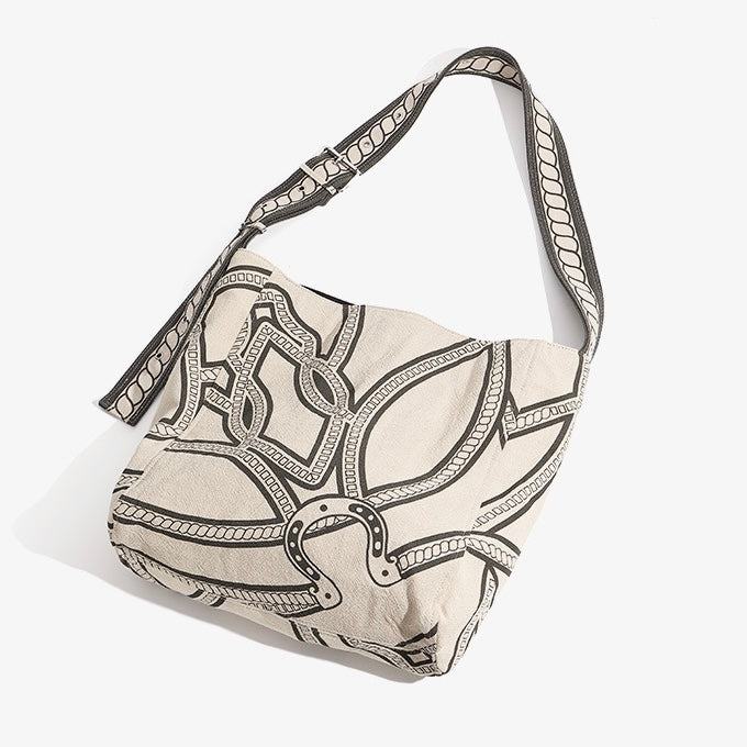 Print Slouchy Large Capacity Lightweight Shoulder Bag