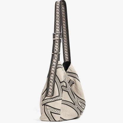 Print Slouchy Large Capacity Lightweight Shoulder Bag