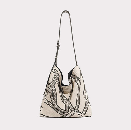 Print Slouchy Large Capacity Lightweight Shoulder Bag