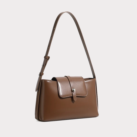 Elegant Versatile Handheld Shoulder Leather Bag