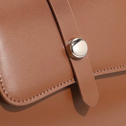 Elegant Versatile Handheld Shoulder Leather Bag